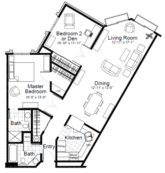 Floor Plans of Oak Pointe Apartments in Bloomington, MN